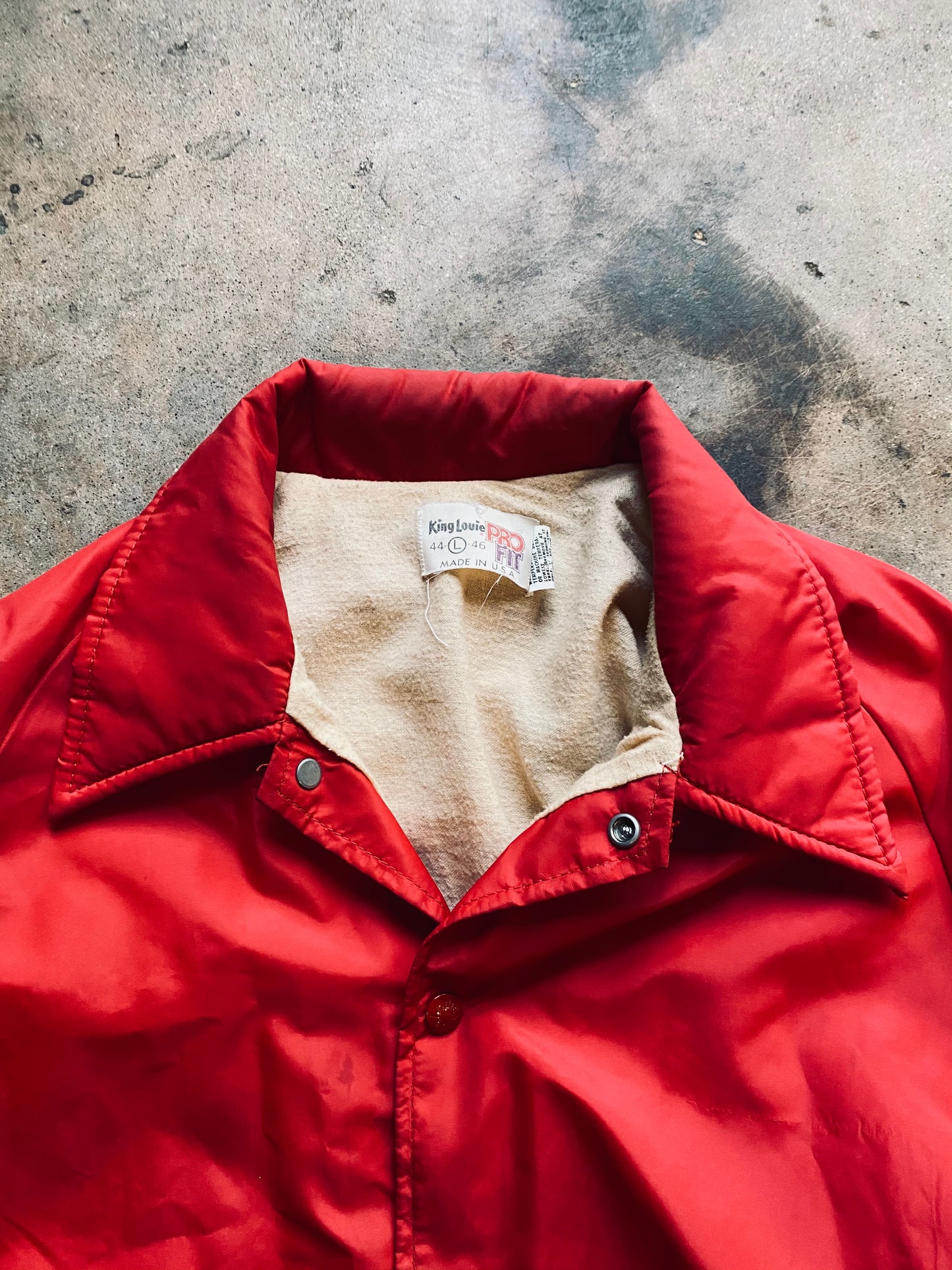 1970s King Louie Pro Fit Baseball Jacket | Large