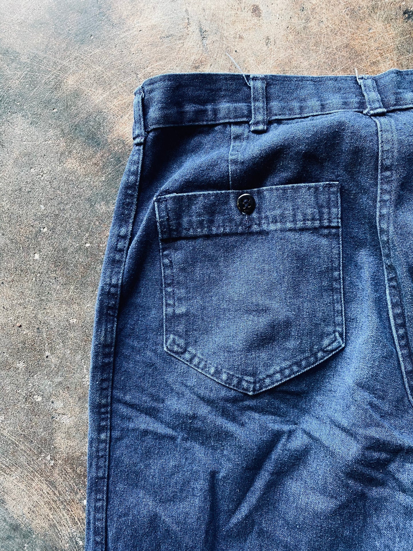 1970s US Navy Denim Dungarees | 29R