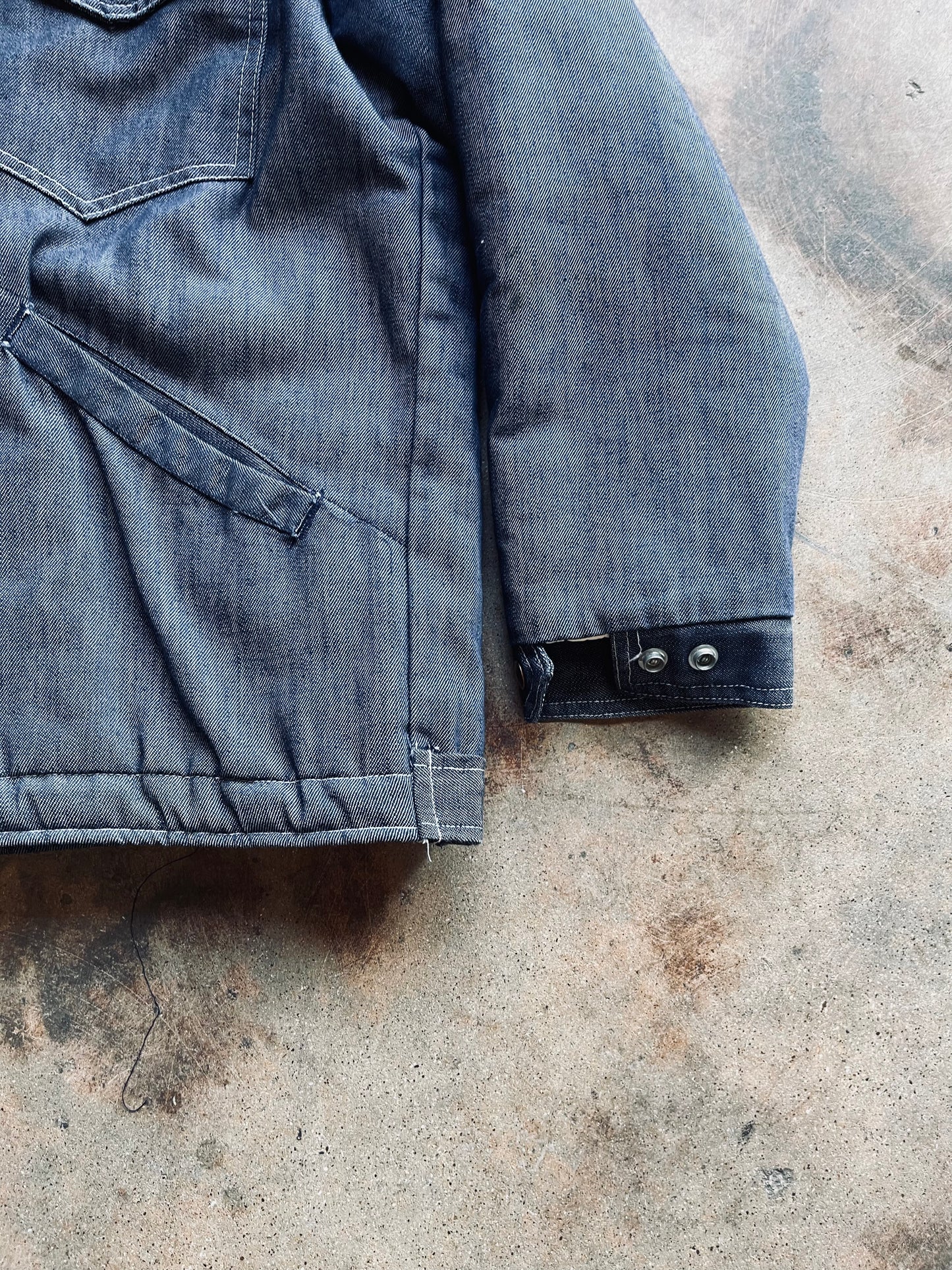 Vintage Goodyear Racing Apparel Denim Jacket | Large