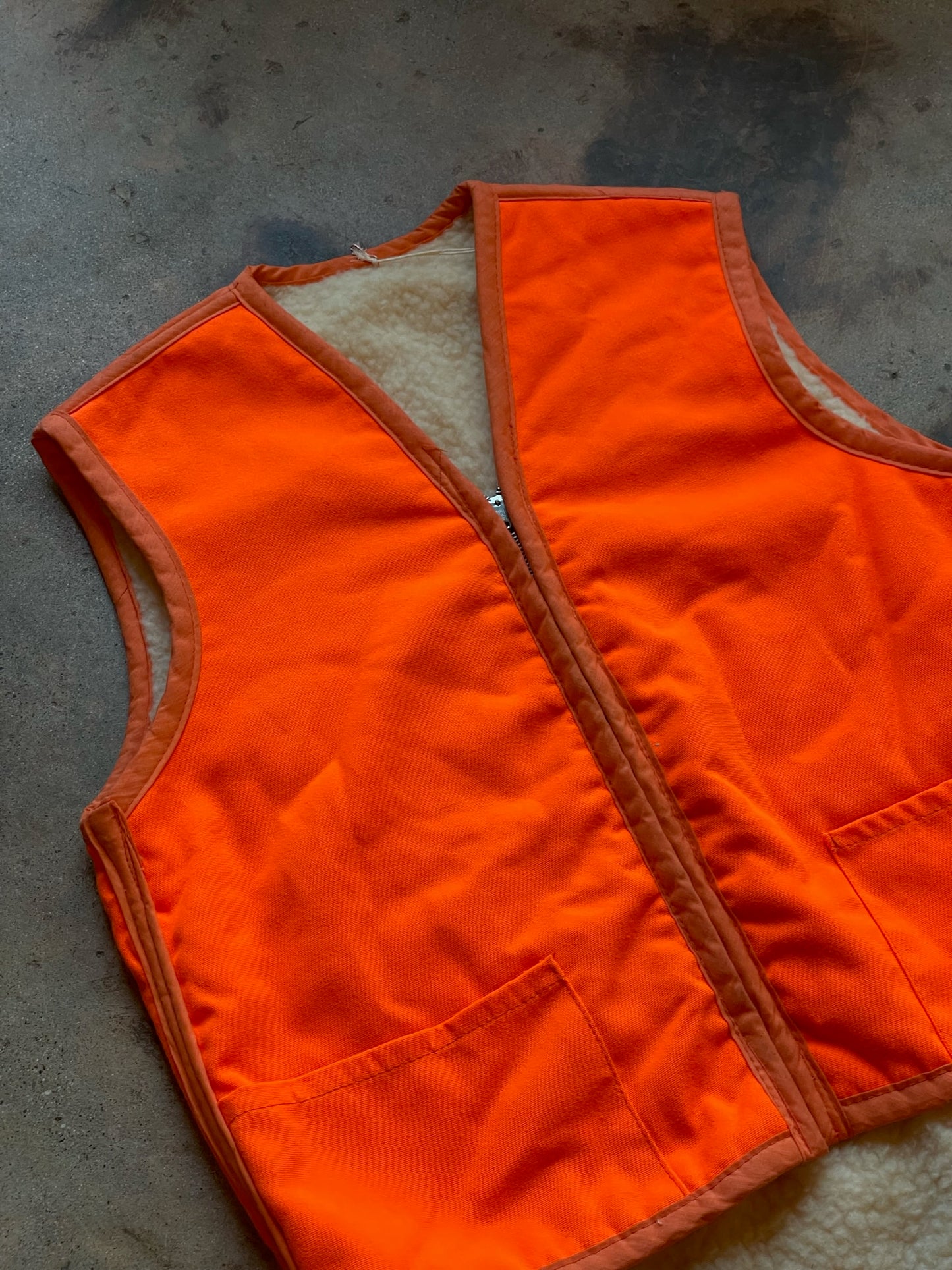 Vintage Handmade Shearling Lined Vest | Medium/Large