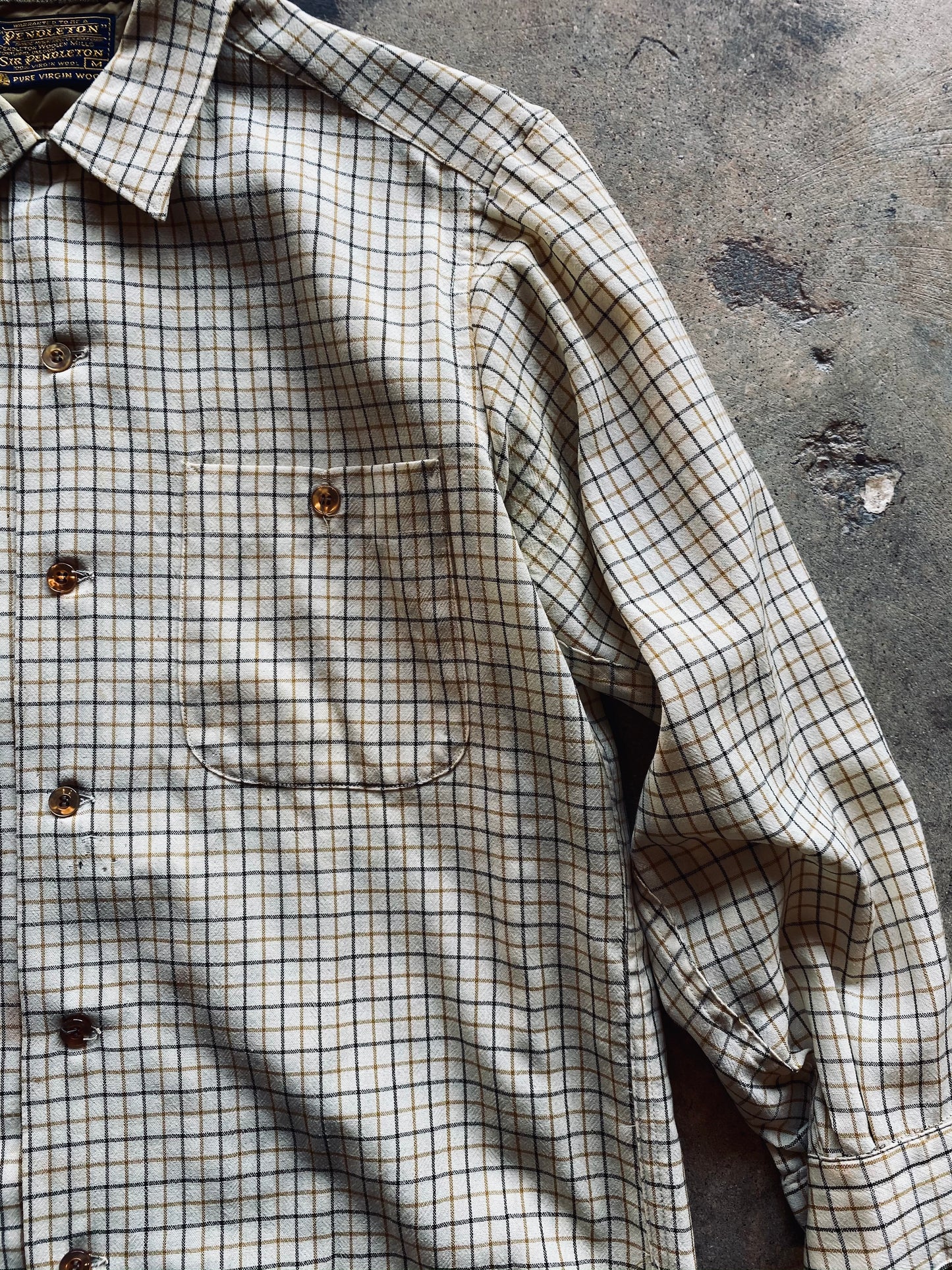 1950s Pendleton Board Shirt | Medium