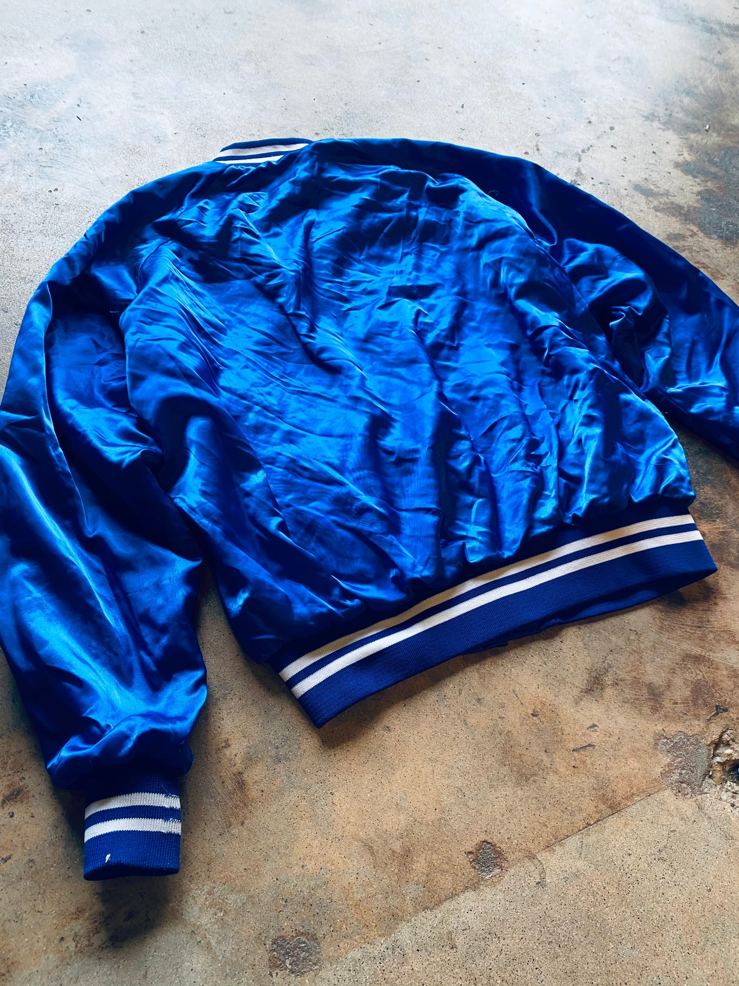 1980s WHANG Satin Varsity Baseball Jacket