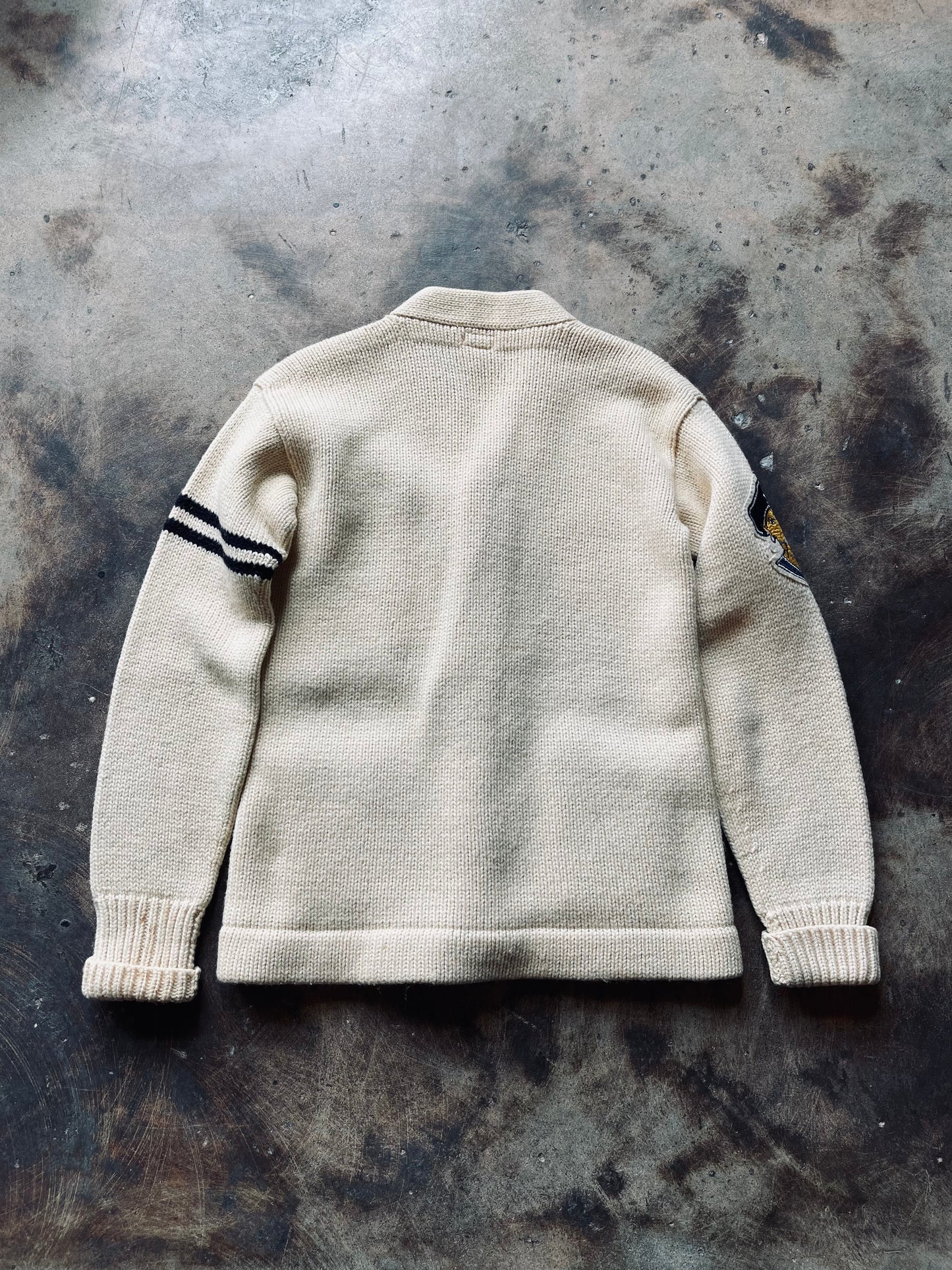 1940’s CB Co by SAND Knit Varsity Cardigan | 40