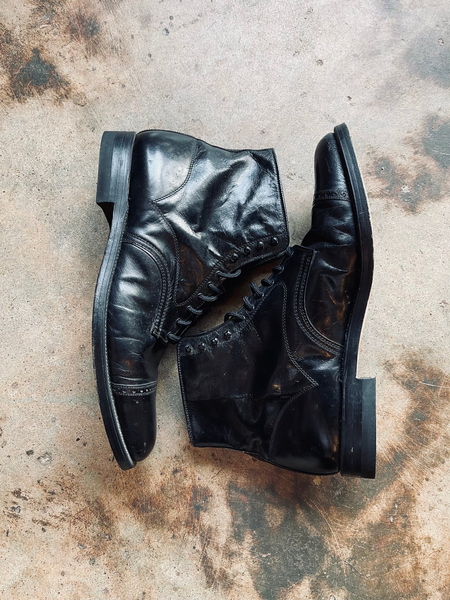 Mason Shoes Cap Toe Lace Up Boot