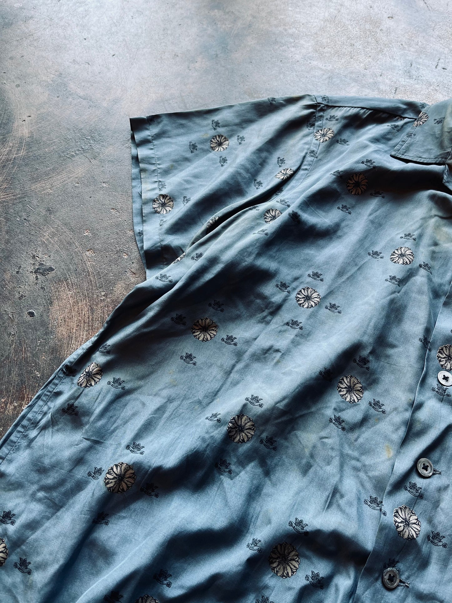 1950’s Bronzini Printed Loop Collar Shirt