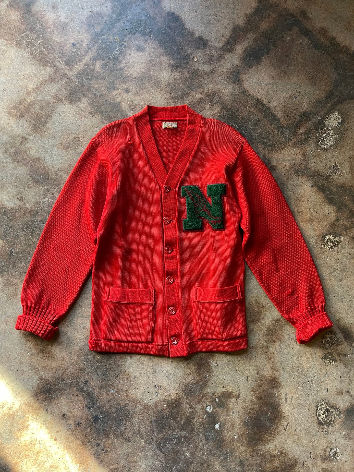 1930’s Sand Knit “N” Letterman Cardigan | Medium