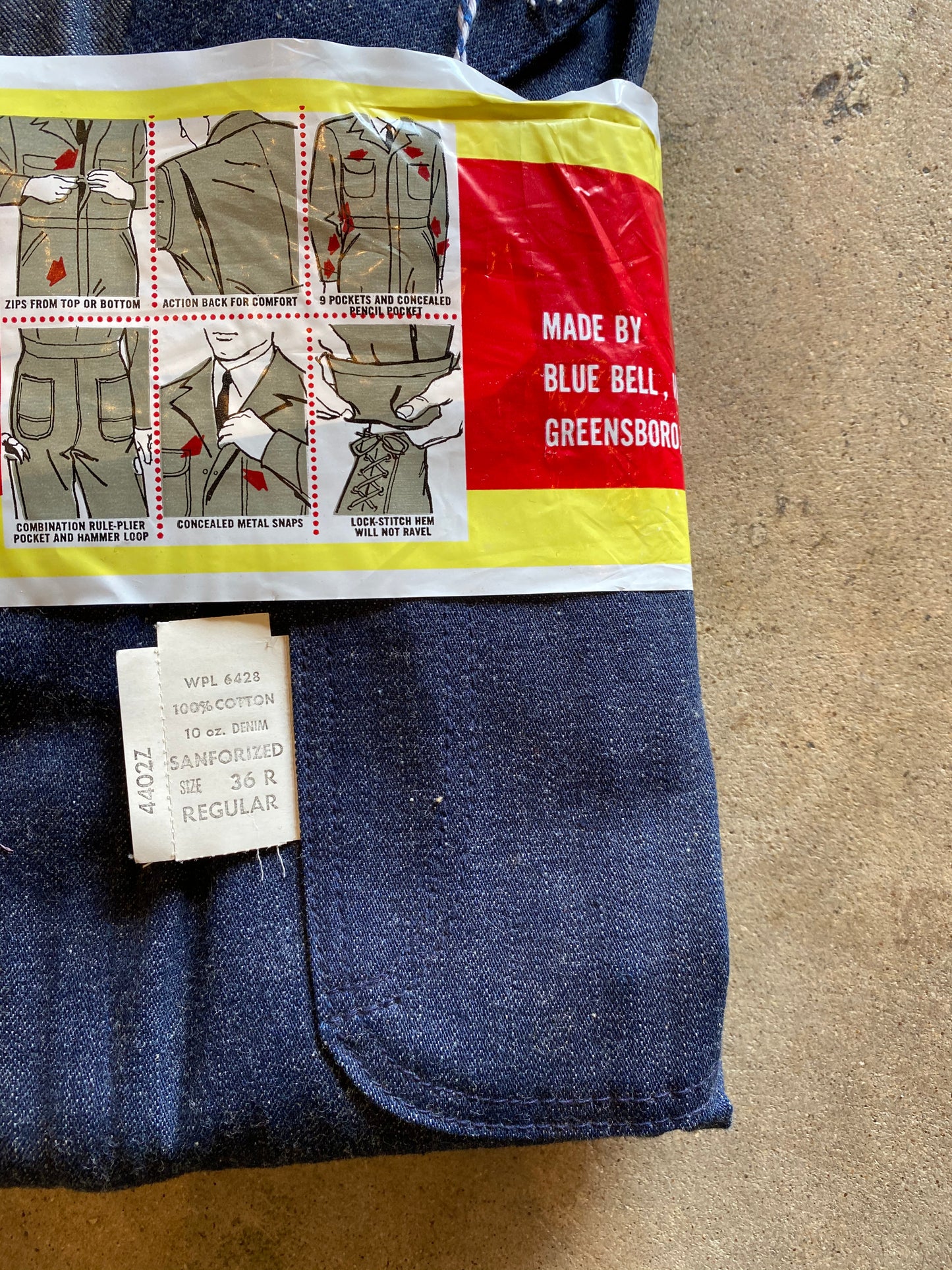 1960s Blue Bell Denim Coverall *Deadstock* | 36R