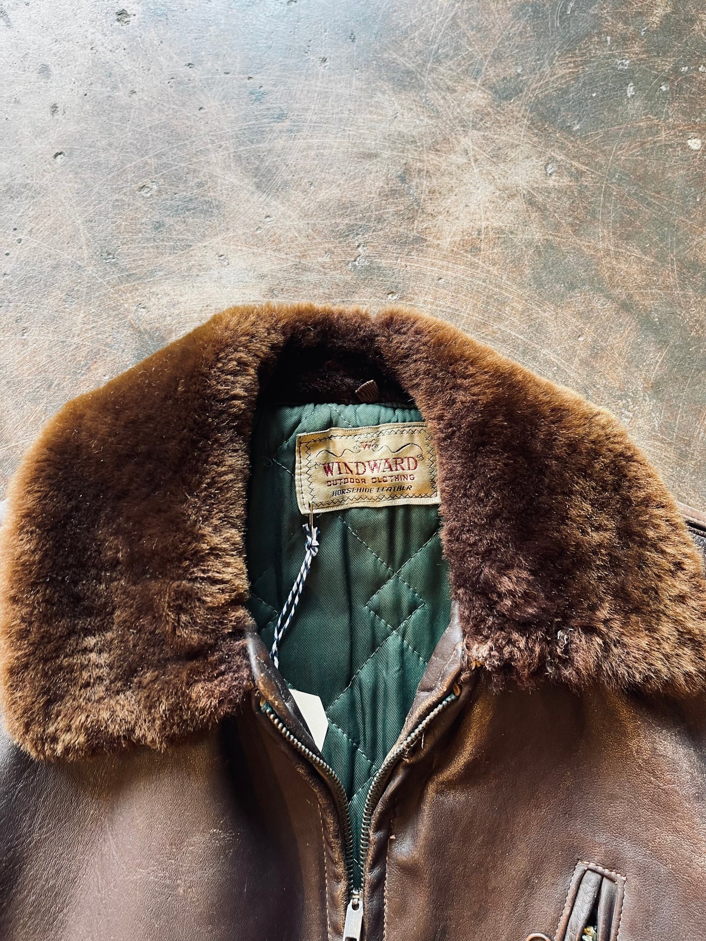1950‘s Windward Horsehide Bomber Jacket | Small/Medium