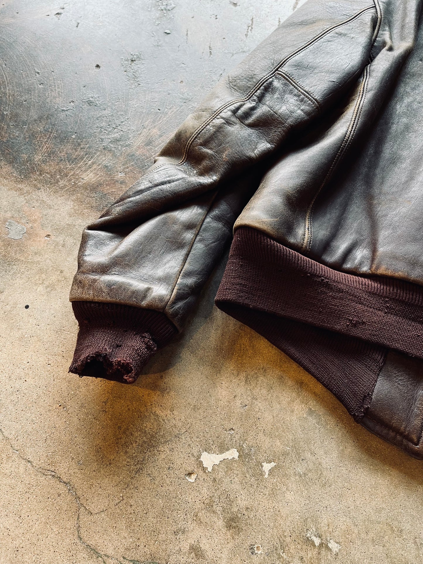 1950‘s Windward Horsehide Bomber Jacket | Small/Medium