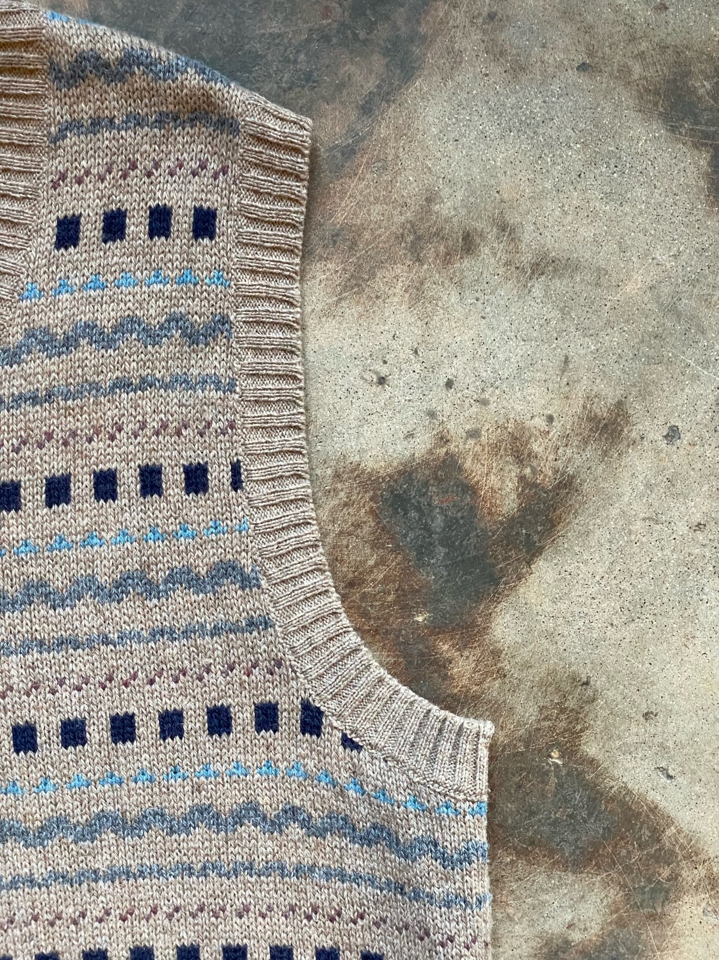 Vintage Hill & Archer Fair Isle Knit Vest | Large
