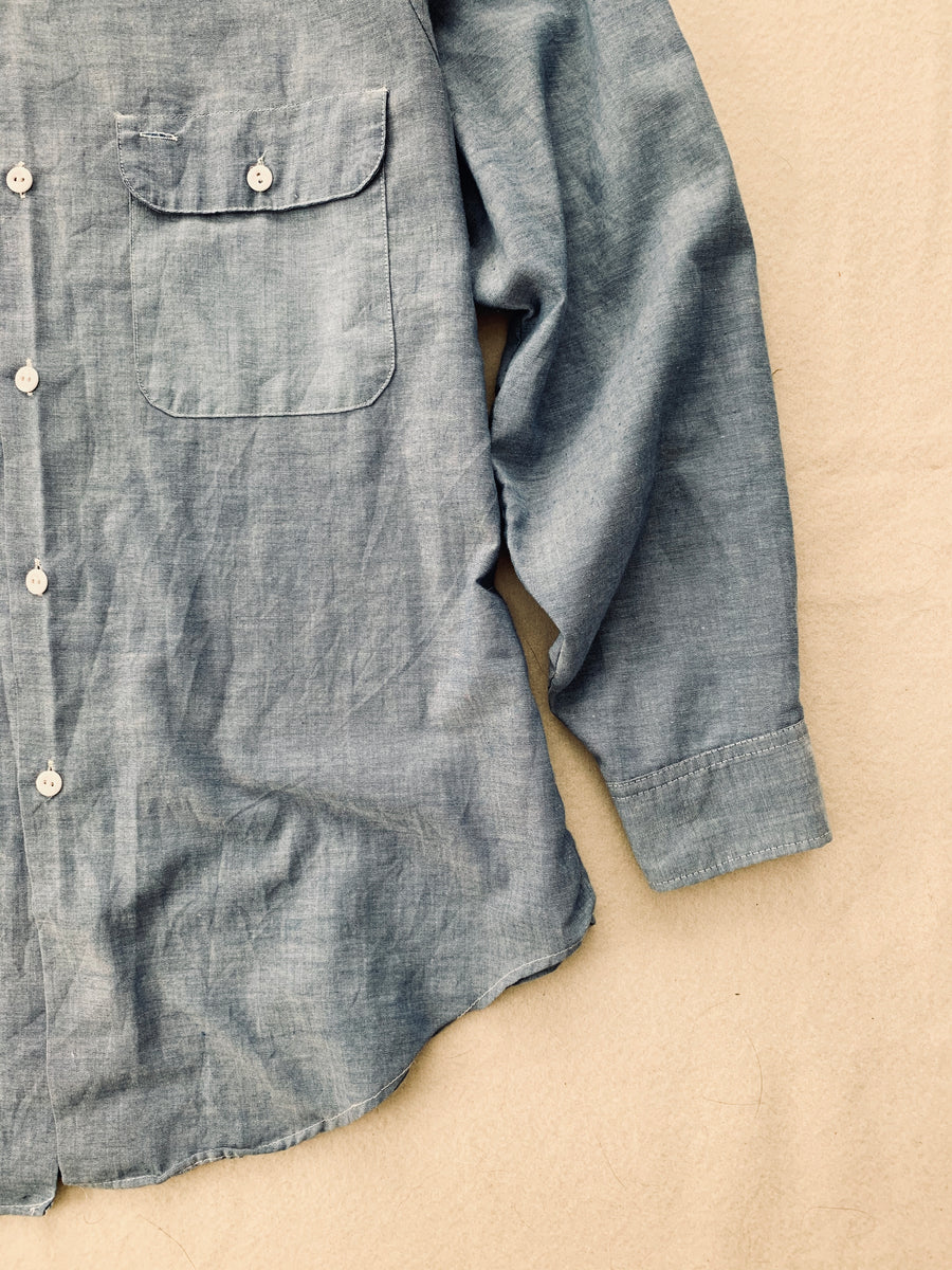 1960's JCPenny “Big Mac” Selvedge Chambray Shirt | Large – Nylo