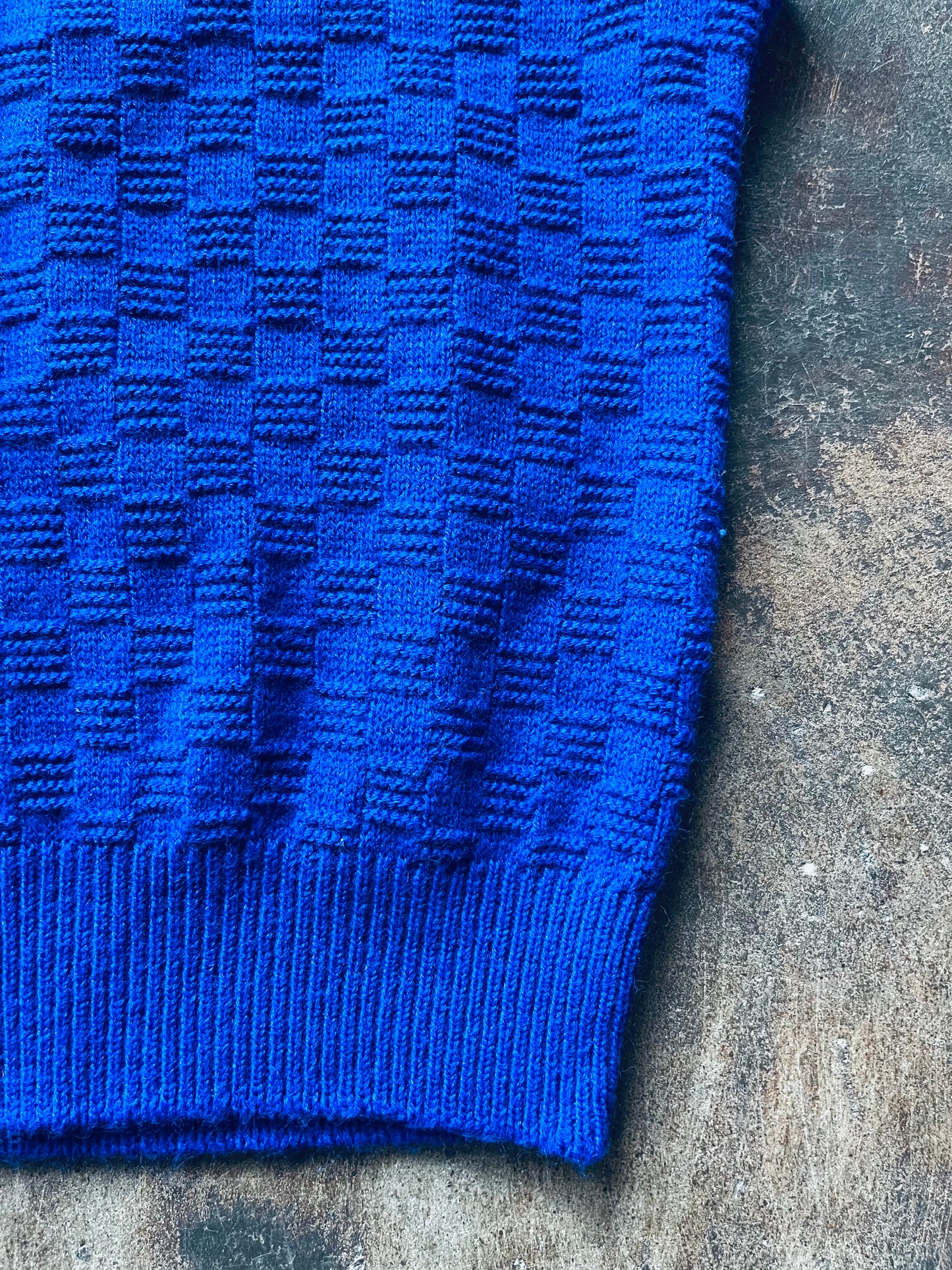 Vintage Checkered Knit Vest | Small