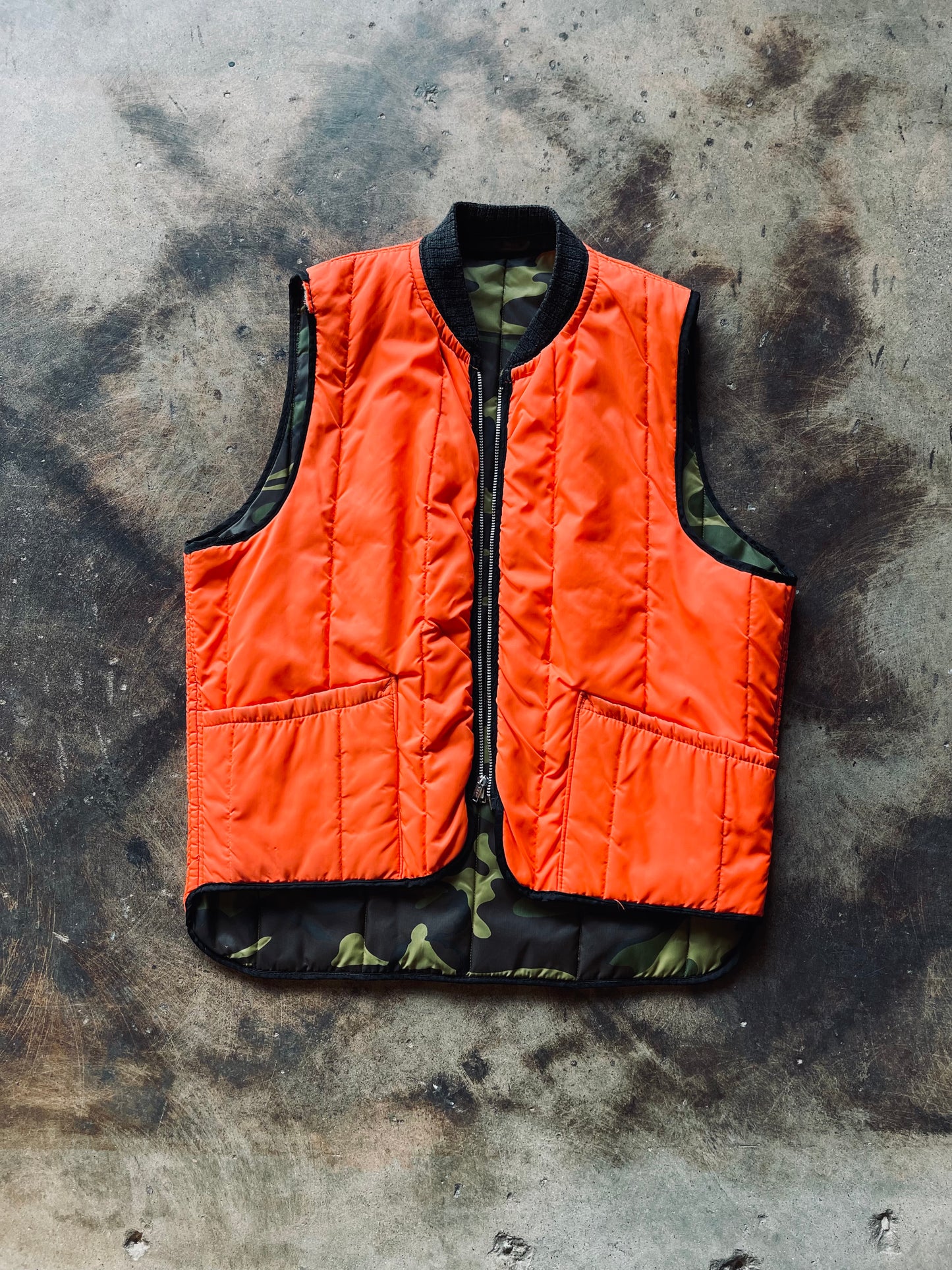 Vintage Quilted Reversible Vest | Large