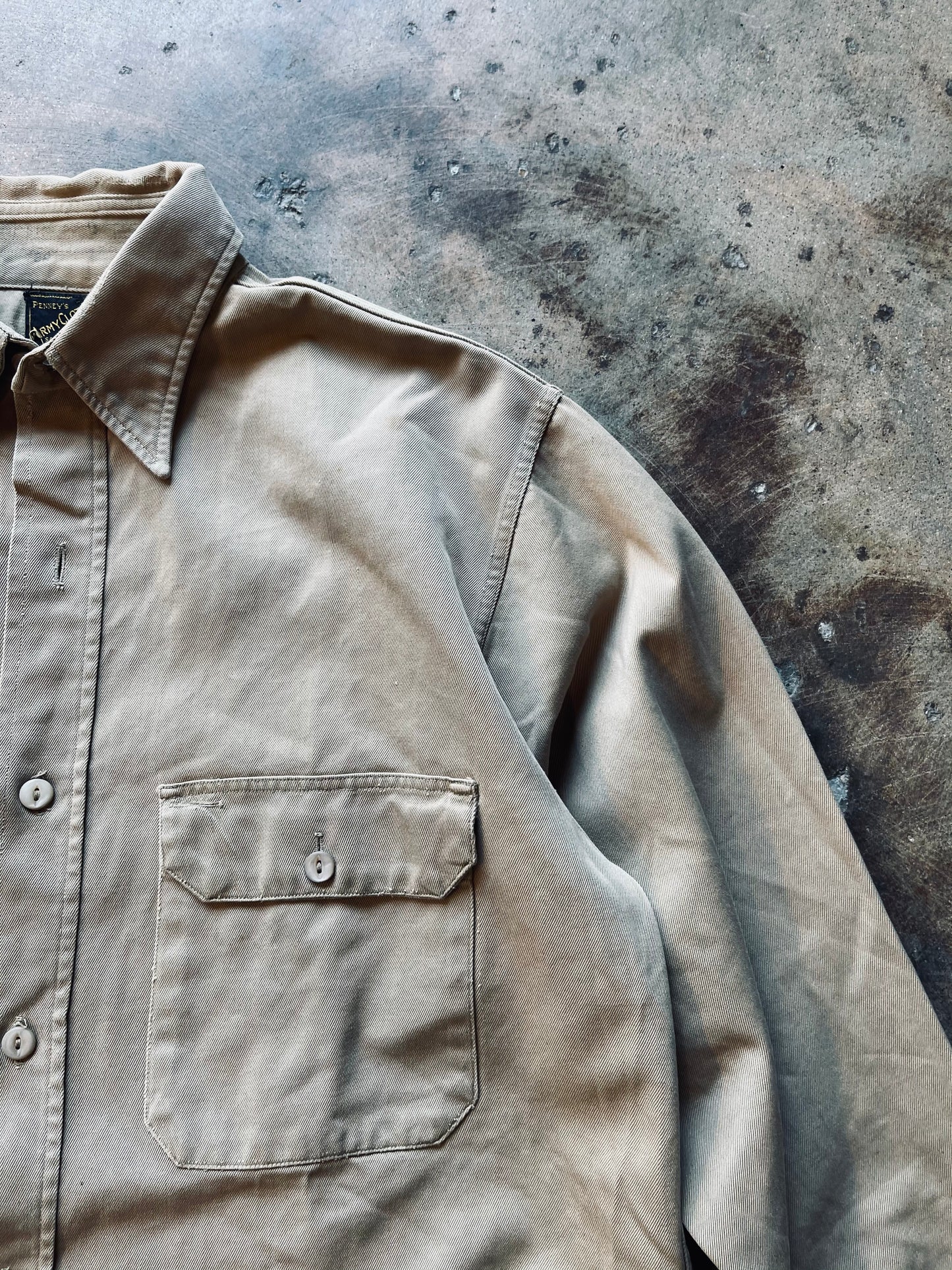 1940s/50s Penney’s Army Cloth Shirt | Large