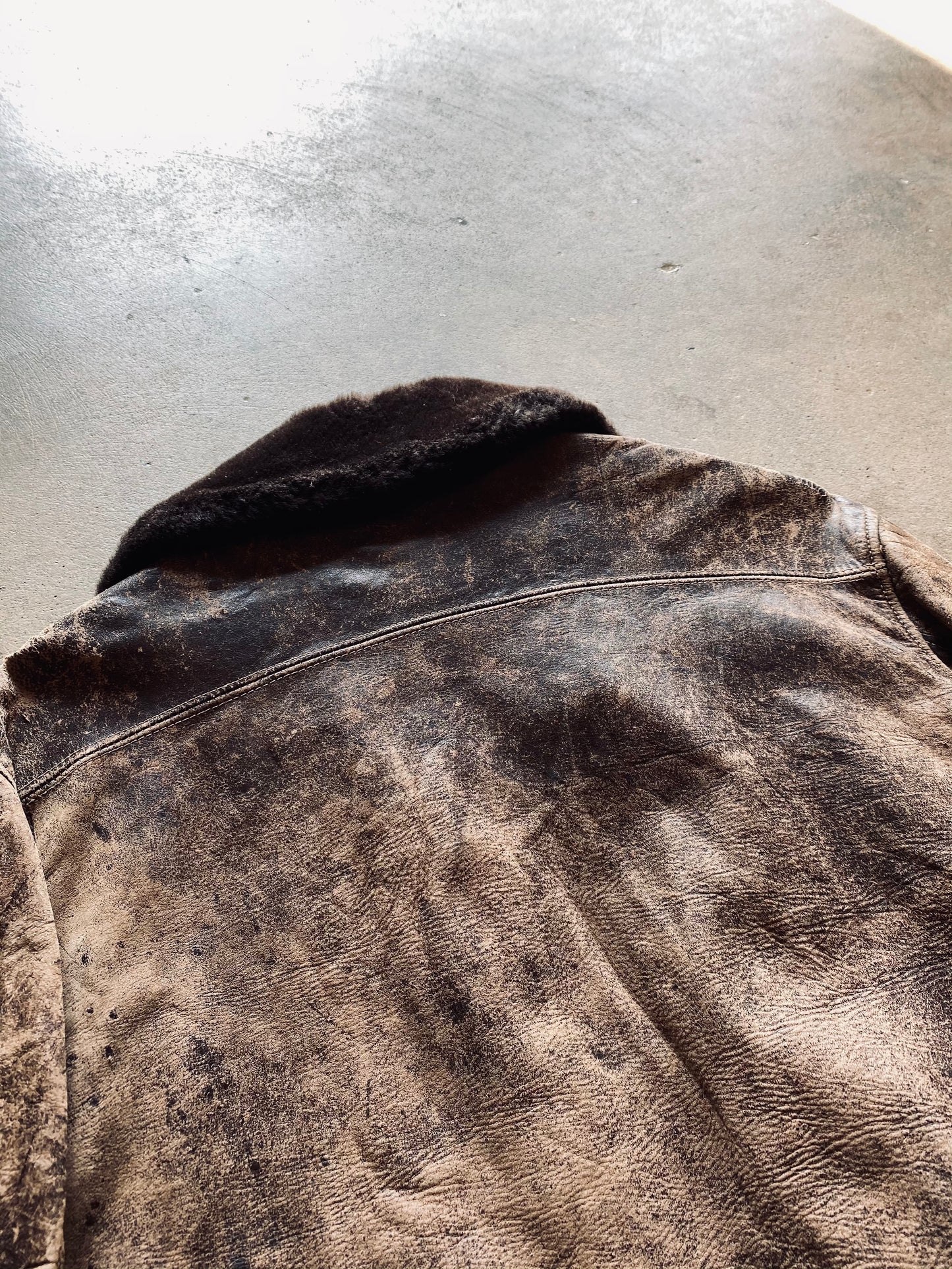 Korean War Era Leather Fighter Pilot Jacket | Small