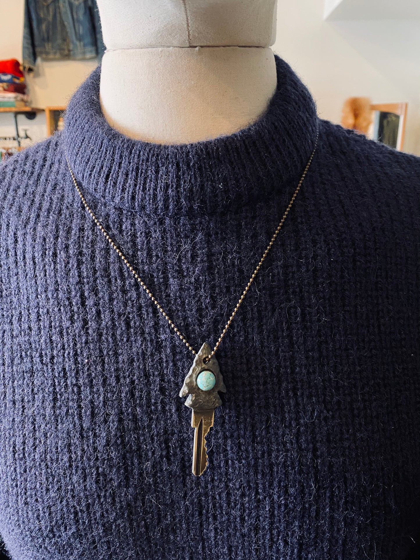 Arrowhead Key Necklace
