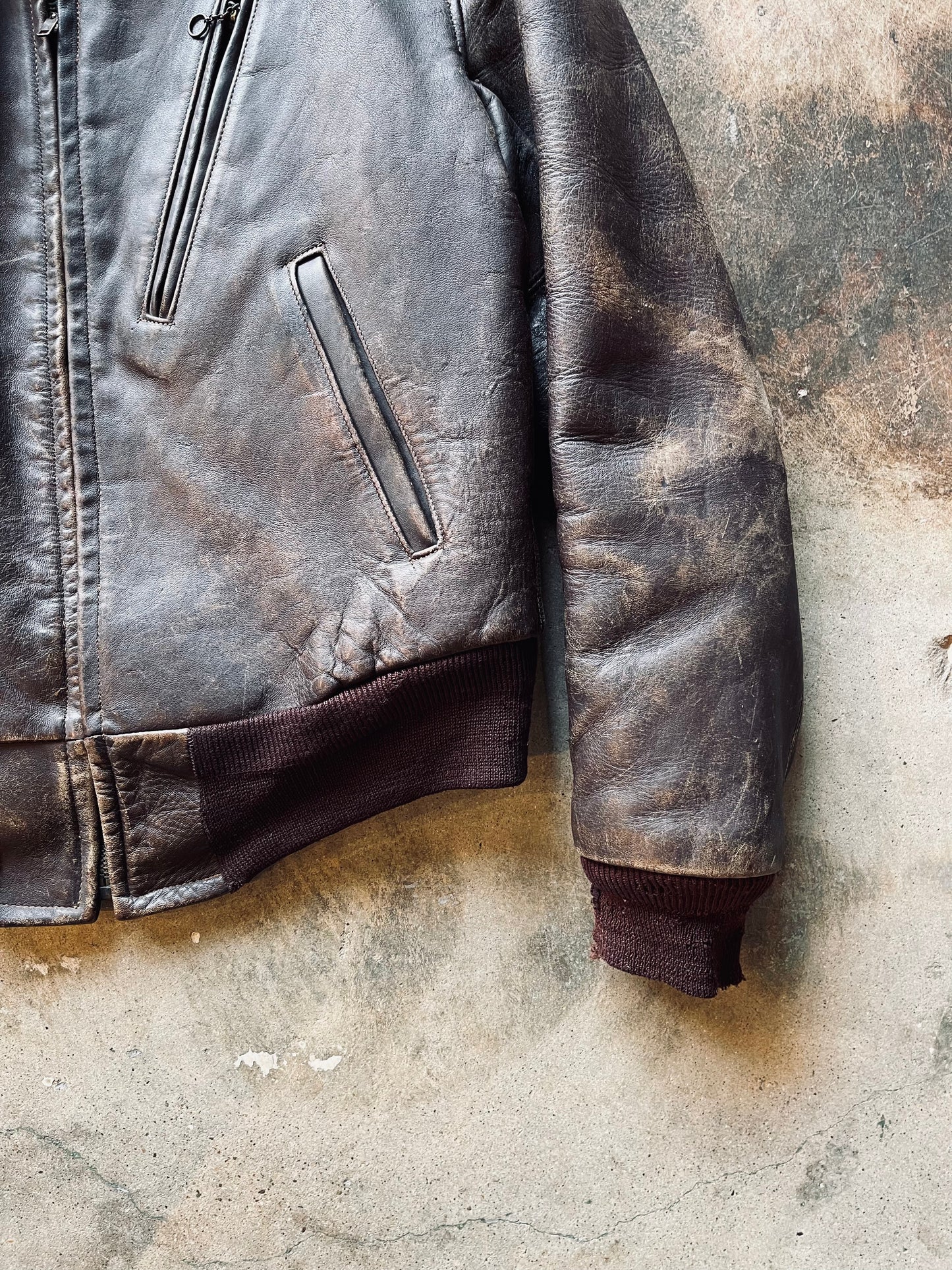 1950‘s Windward Horsehide Bomber Jacket | Small/Medium