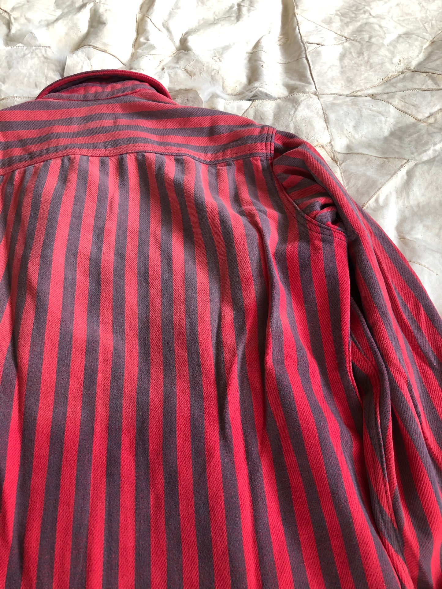 1980’s Eddie Bauer Heavyweight Striped Flannel | Large