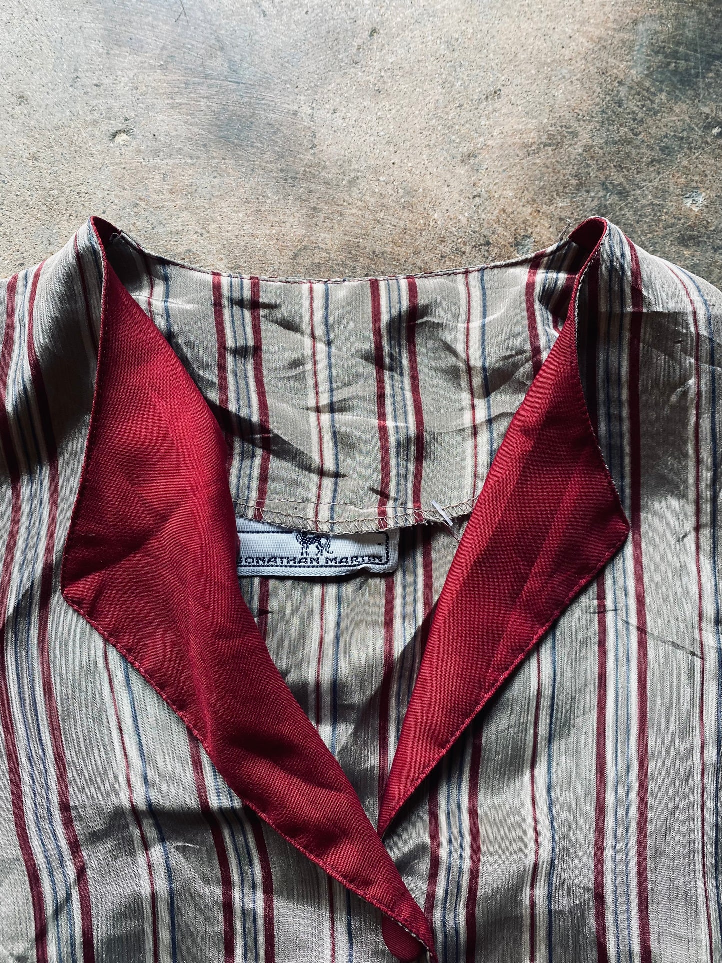 1980s Johnathan Martin Striped Dress | Small