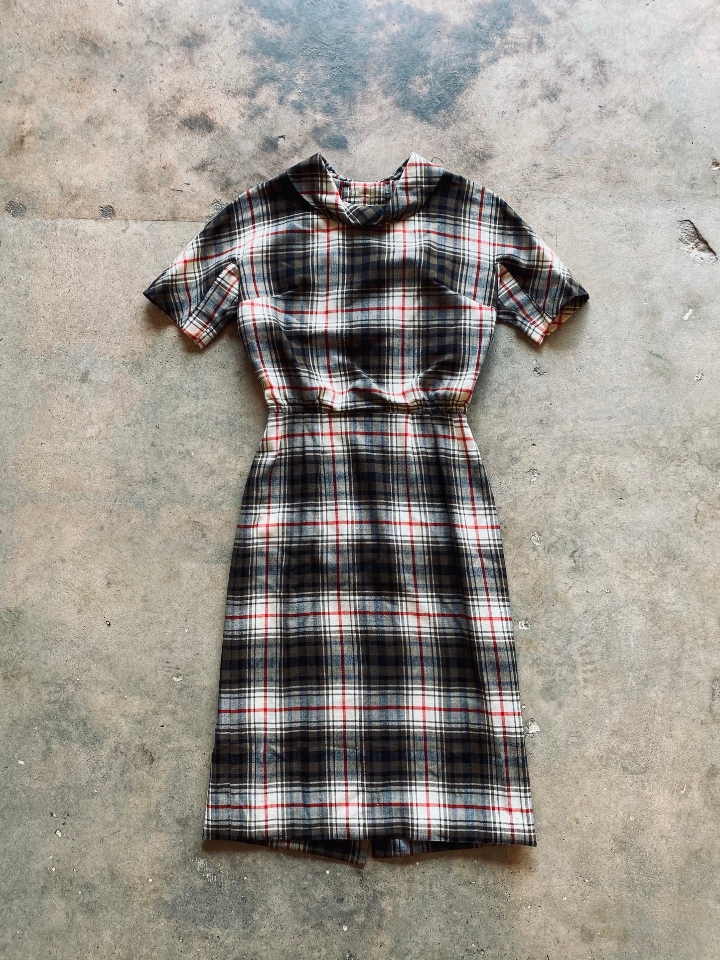 1960s Plaid Maggie Stover Dress | Small