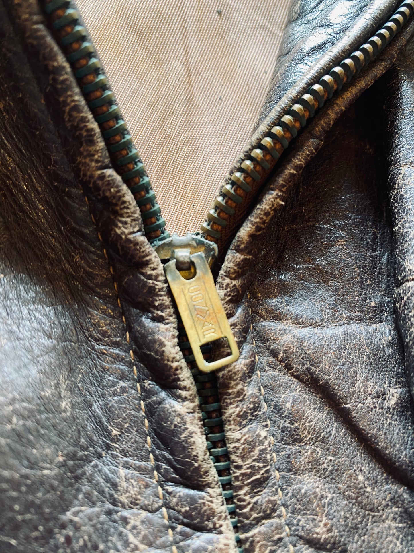 Korean War Era Leather Fighter Pilot Jacket | Small