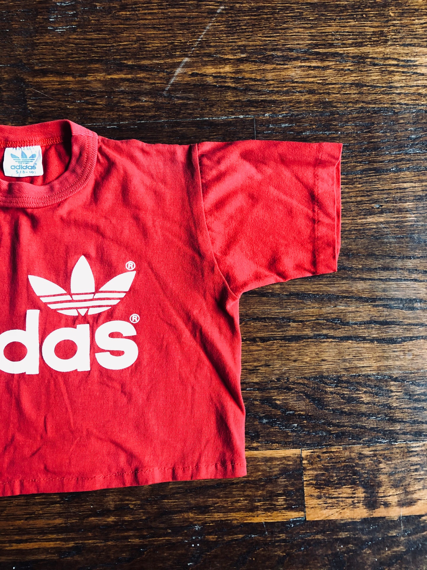 1980’s Kids Adidas Cropped Tee | Kids 8-10