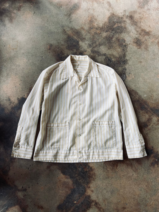 1960’s Striped Camp Collar Shirt | Medium