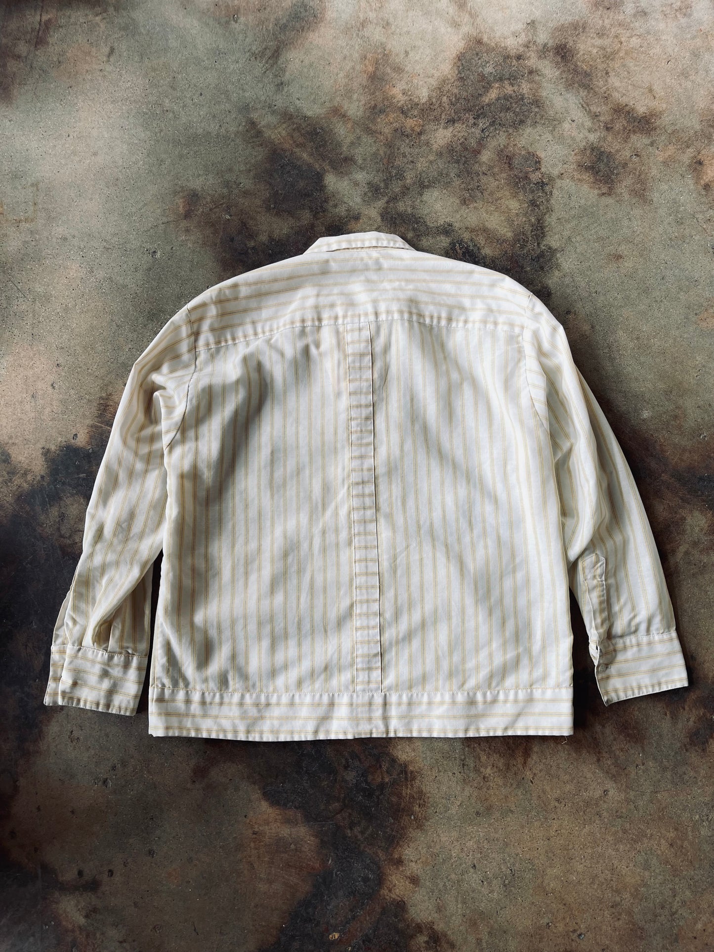 1960’s Striped Camp Collar Shirt | Medium