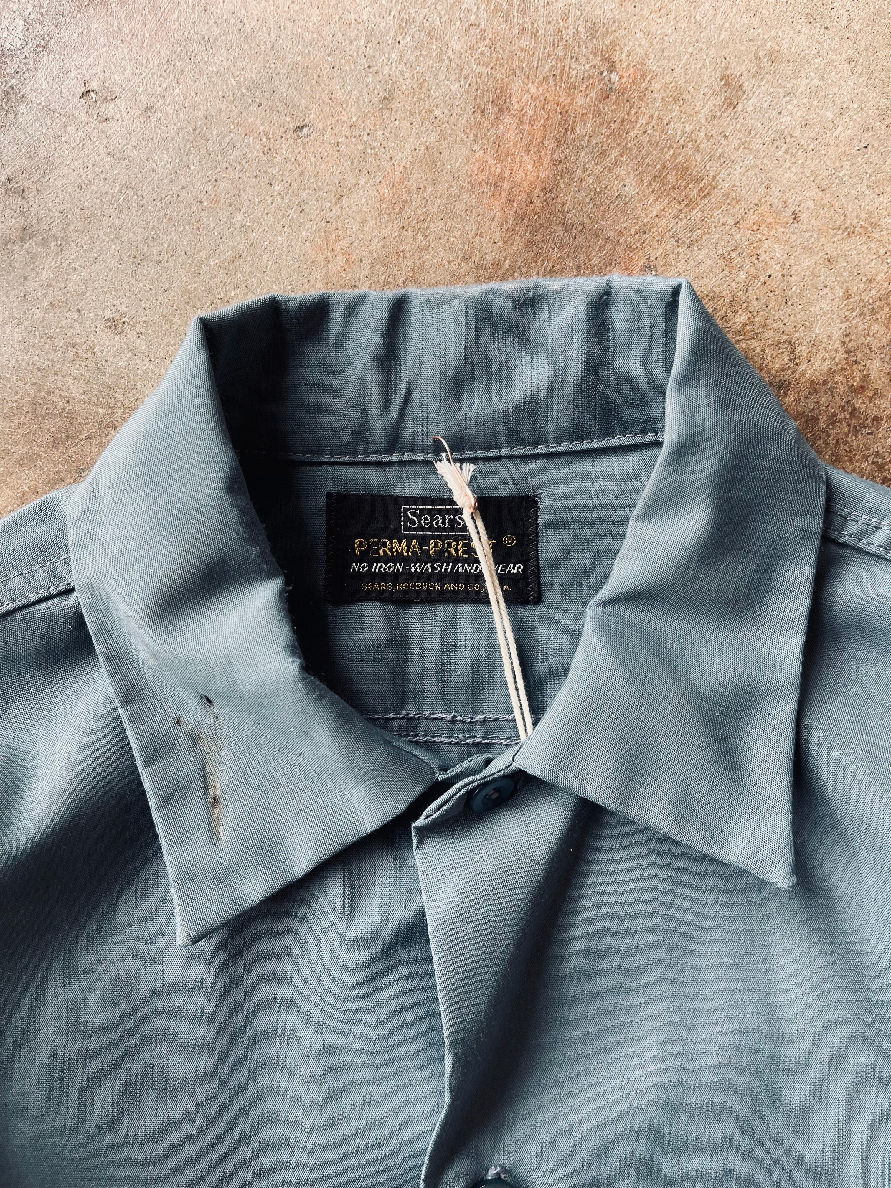 1960’s Sears Perma-Prest Work Shirt | Medium