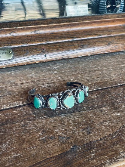 Vintage Southwestern Natural Turquoise Cuff