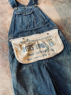 1940’s Big Ben Denim Overalls | 34x29