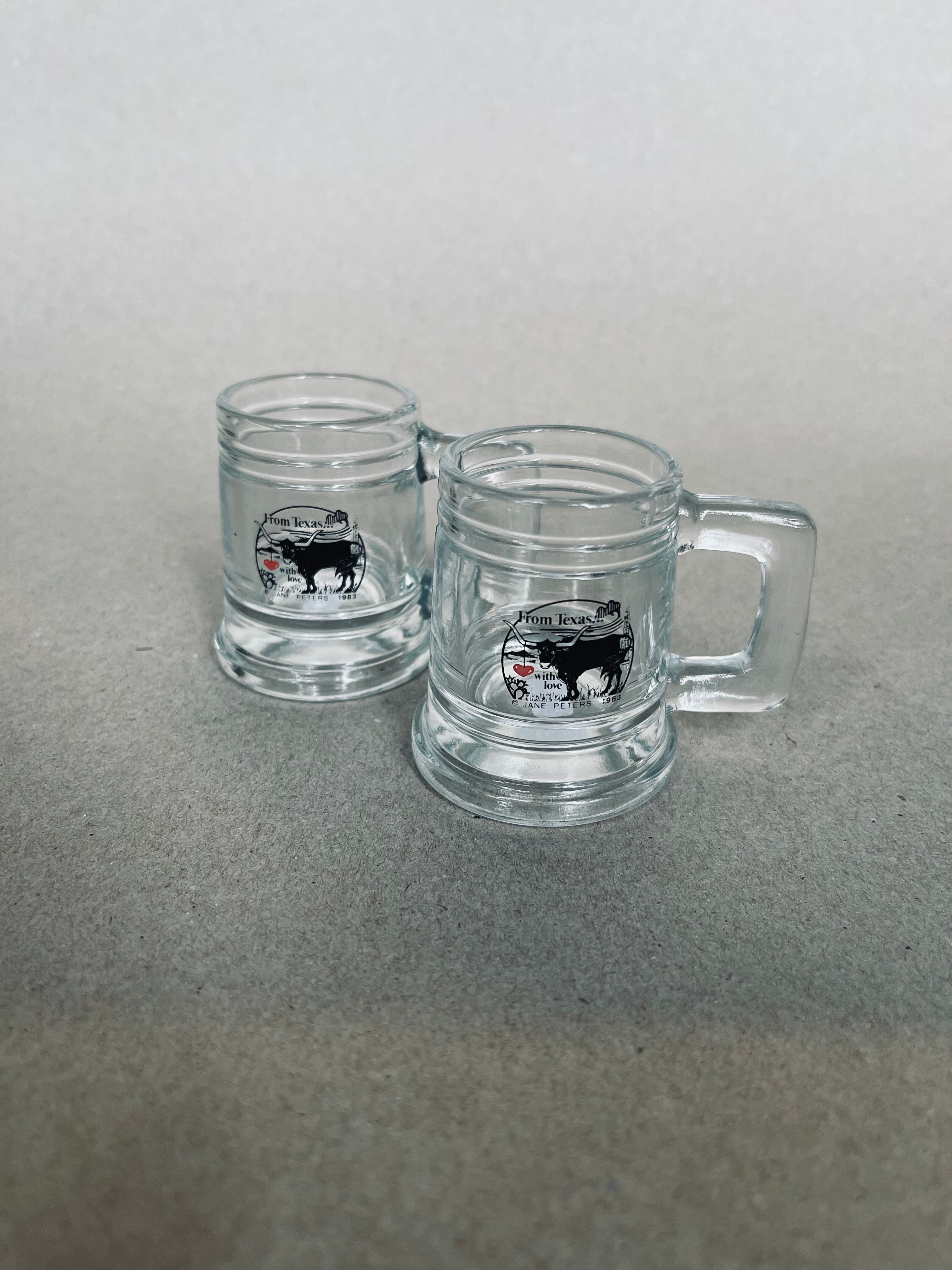 1980’s Texas Shot Glass Mugs | Set of Two
