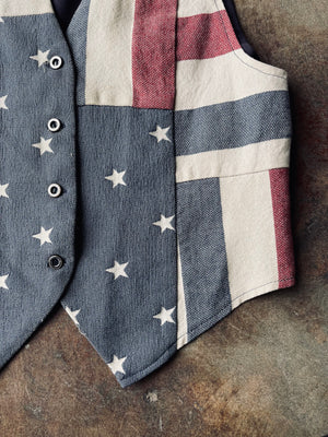 1980’s Mirrors American Flag Vest | Medium