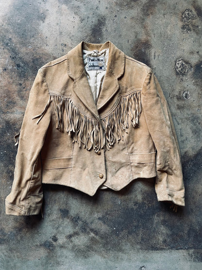 1980’s Pioneer Wear Suede Cropped Fringe Jacket | Medium