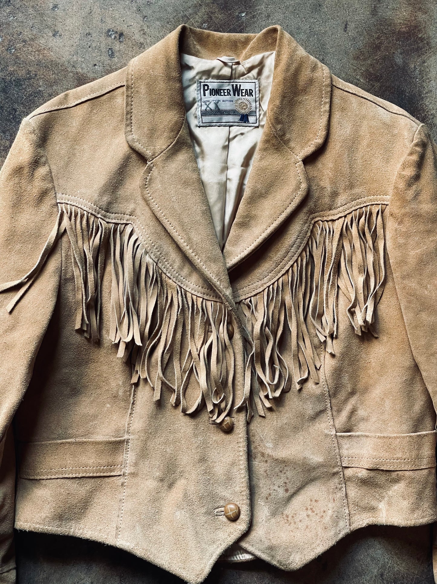 1980’s Pioneer Wear Suede Cropped Fringe Jacket | Medium