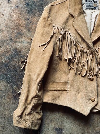 1980’s Pioneer Wear Suede Cropped Fringe Jacket | Medium