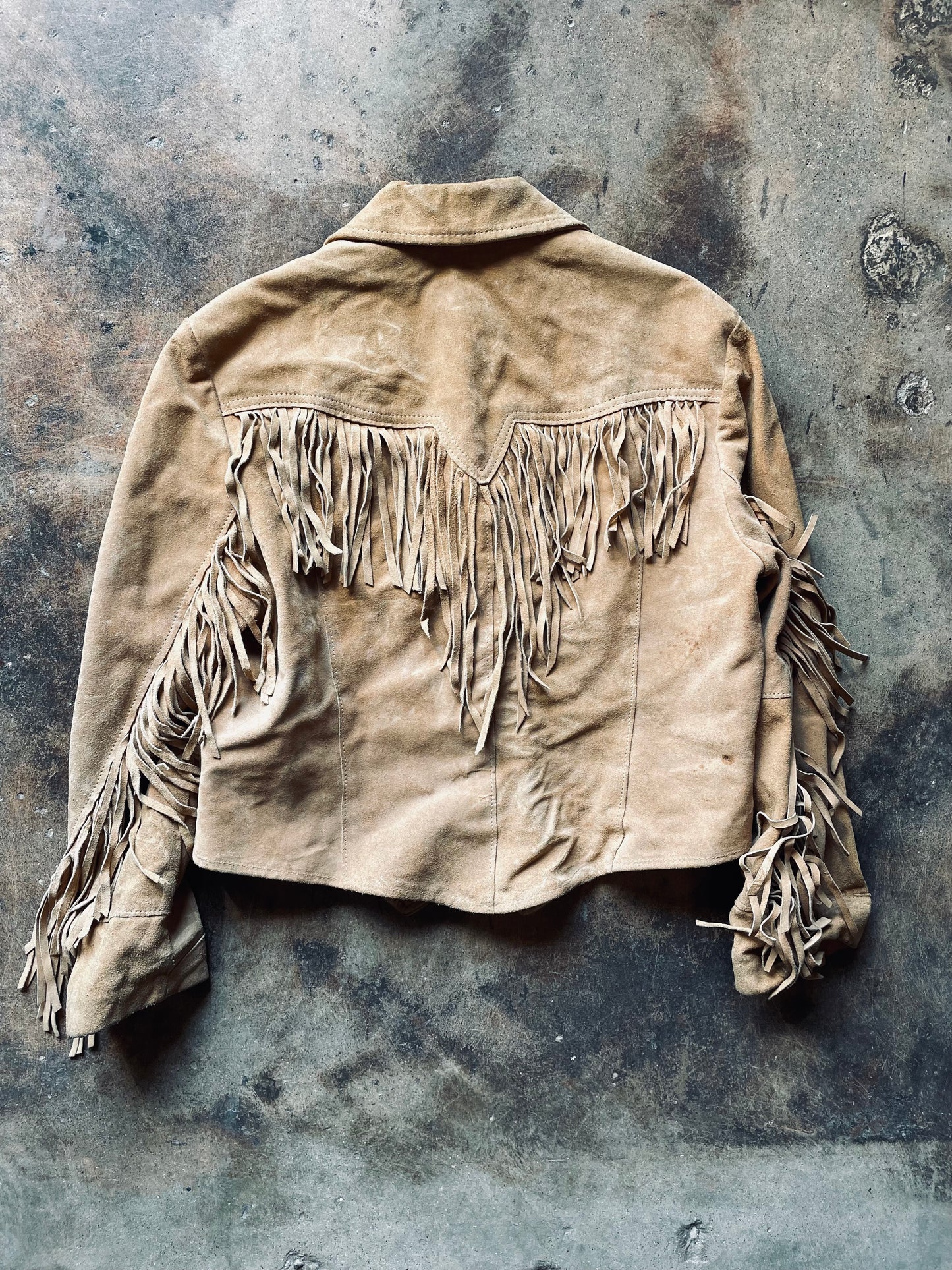 1980’s Pioneer Wear Suede Cropped Fringe Jacket | Medium