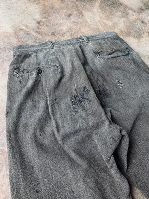 1930’s-40’s Salt & Pepper Work Chino | 31X28