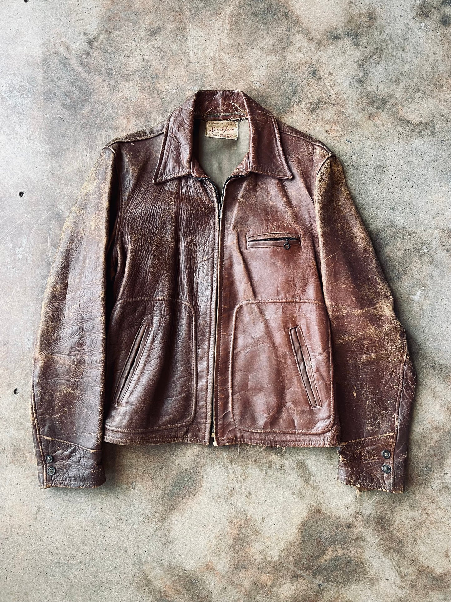 1930’s-40’s Sport Jack Horsehide Jacket | Small