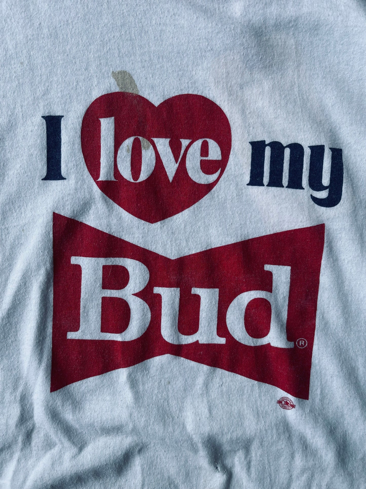1980’s “I Love my Bud” Ringer Tee | Large