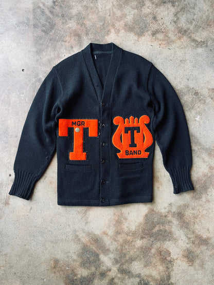 1960’s H.S. Band Manager Letterman Cardigan | Small