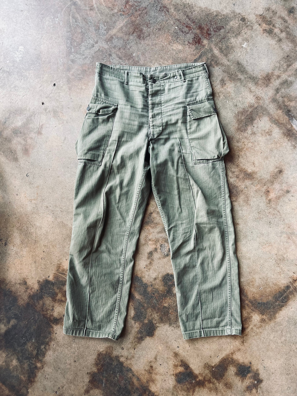 1940’s-50’s U.S. Army HBT P44 Cargo Pants | 35X32