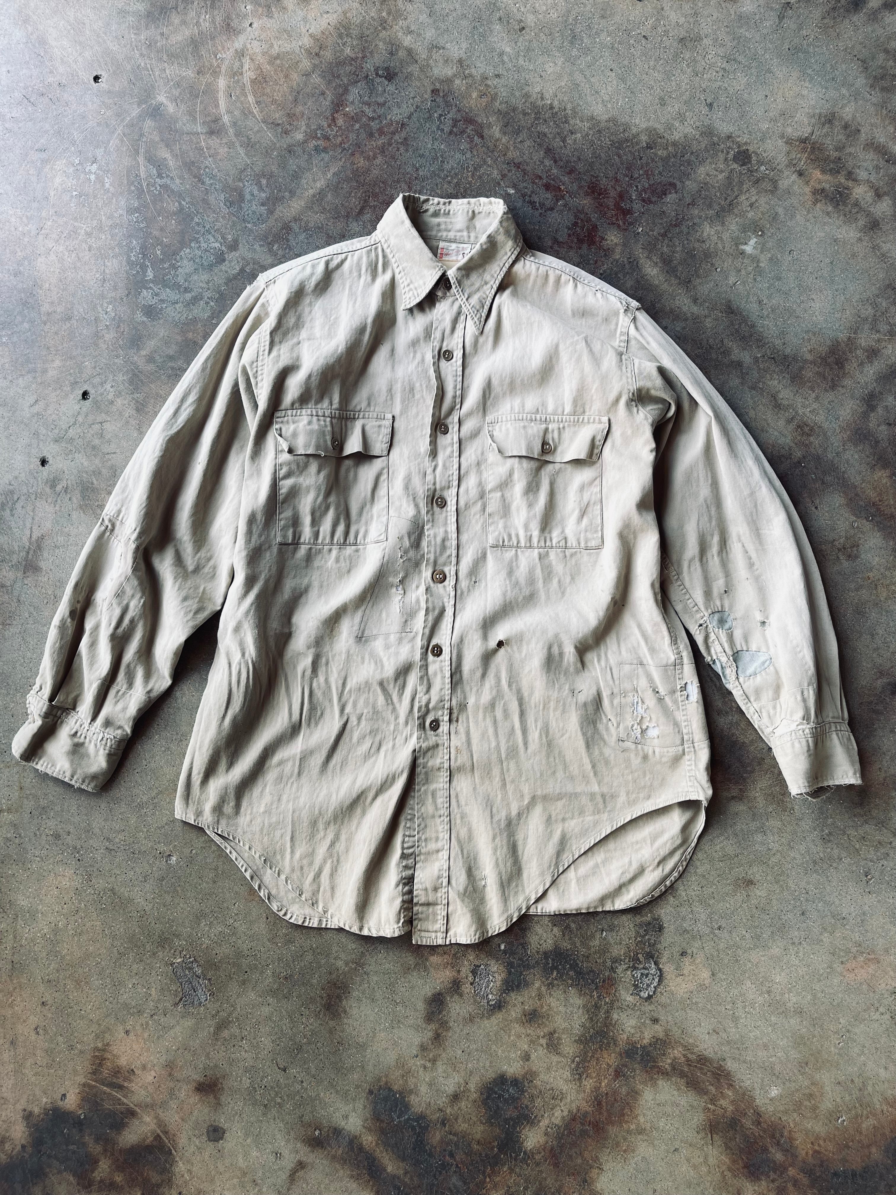 1940's Workmaster Sanforized Work Shirt | Large – Nylo Wool
