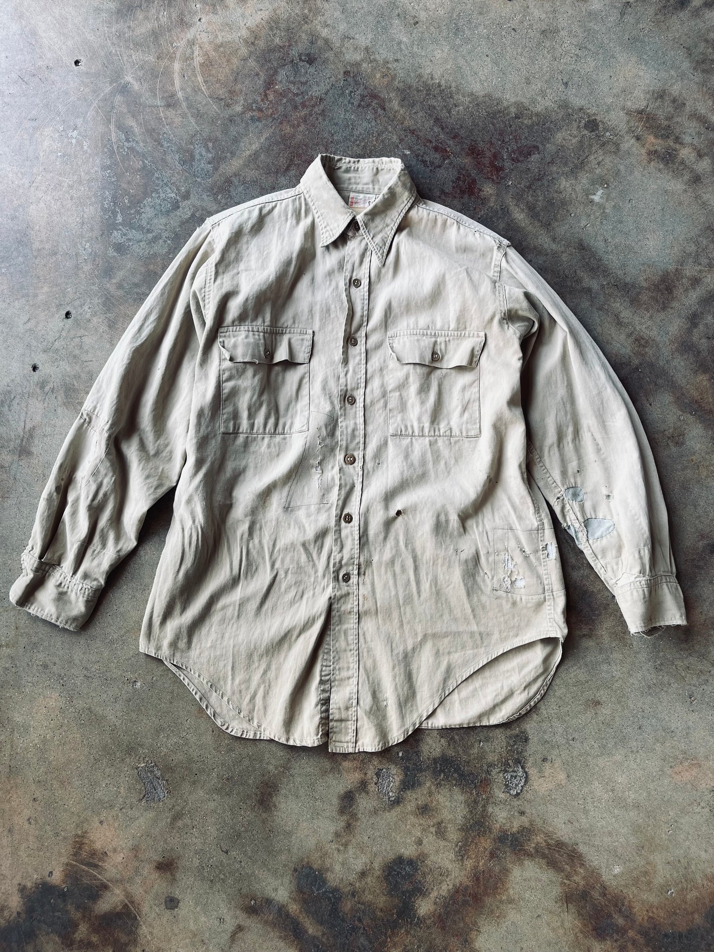 1940’s Workmaster Sanforized Work Shirt | Large
