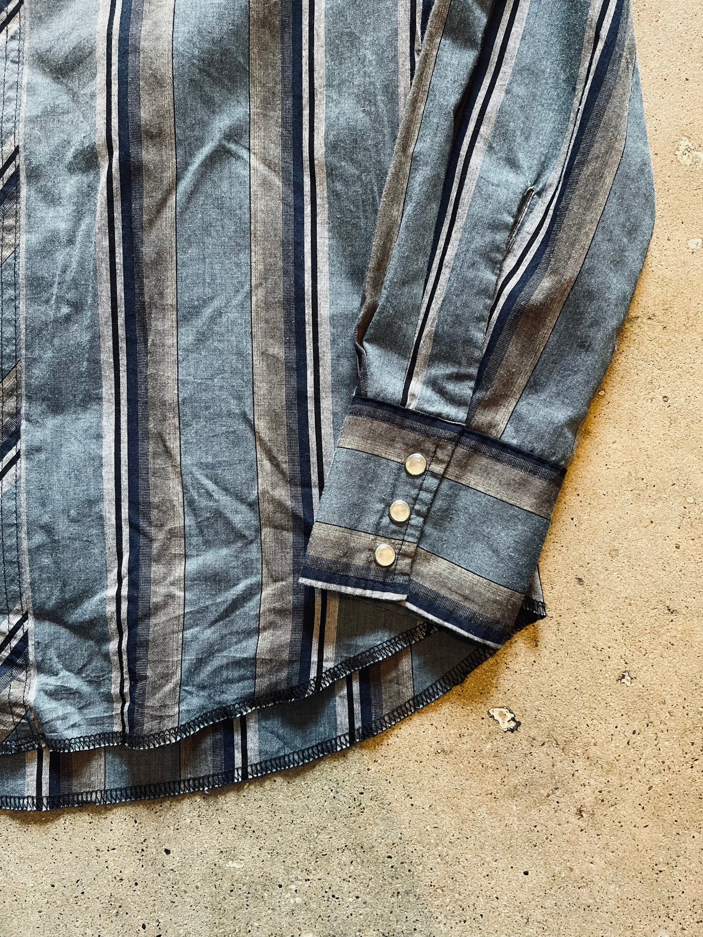 1990’s Wrangler Striped Pearl Snap | Small