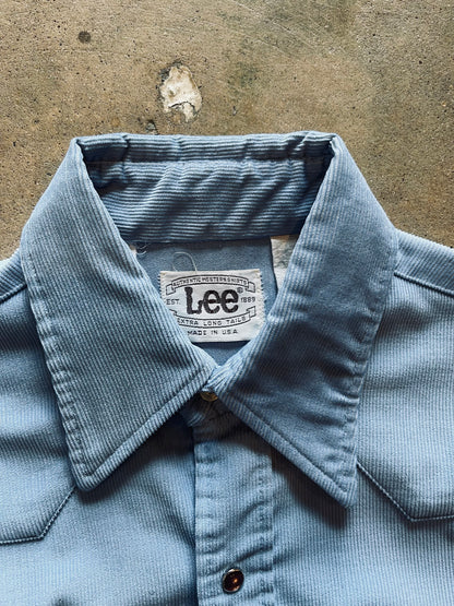 1970’s Lee Corduroy Pearl Snap Shirt | Small