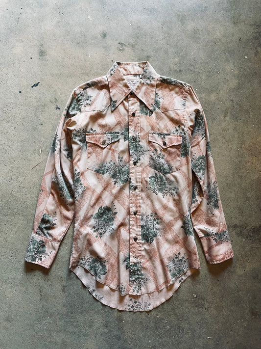 1970’s Wrangler Floral Print Western Shirt | Small