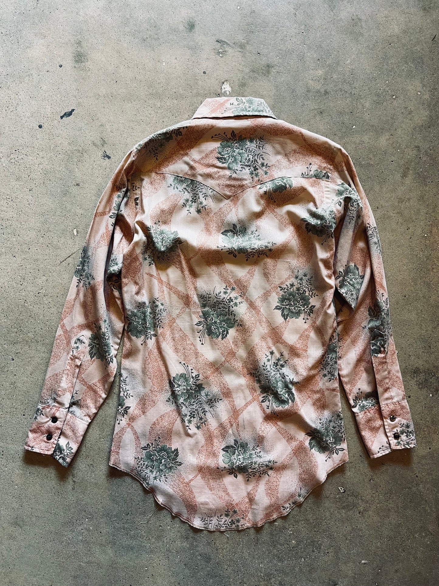 1970’s Wrangler Floral Print Western Shirt | Small