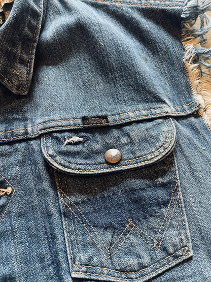 1970’s Wrangler Cut Off Selvedge Denim Vest | Medium