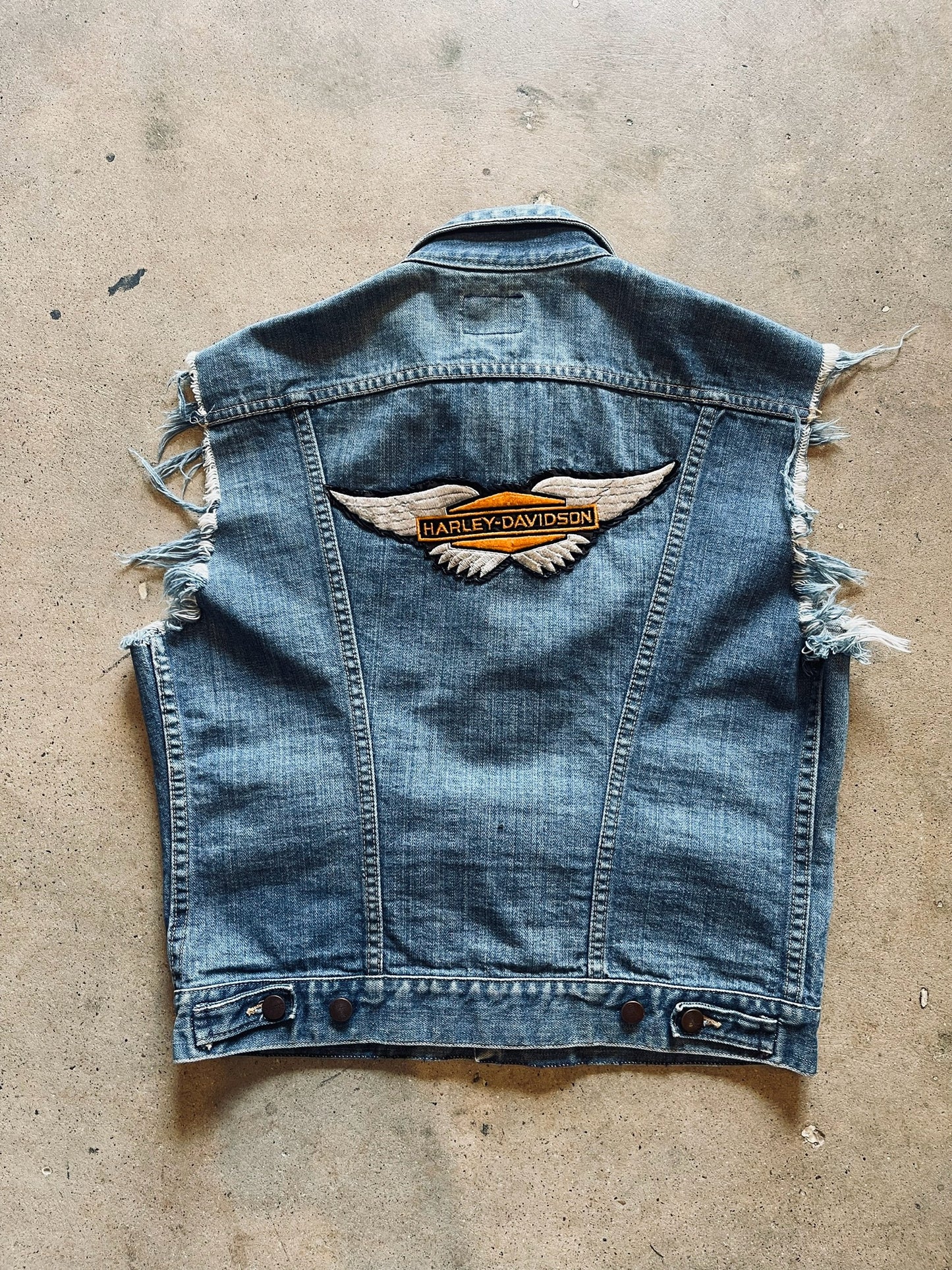 1970’s Wrangler Cut Off Selvedge Denim Vest | Medium